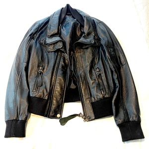 Zara Leather jacket black size S